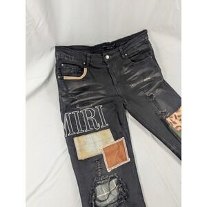 Men's Amiri Jeans Cotton Black USA Denim Jeans Pants Size 34x31.5 Excellent
